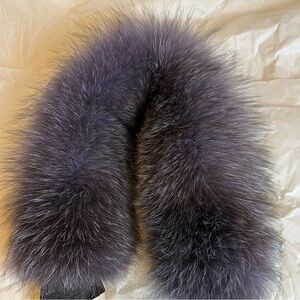 Fox Fur Headband/Collar in Lilac Indigo